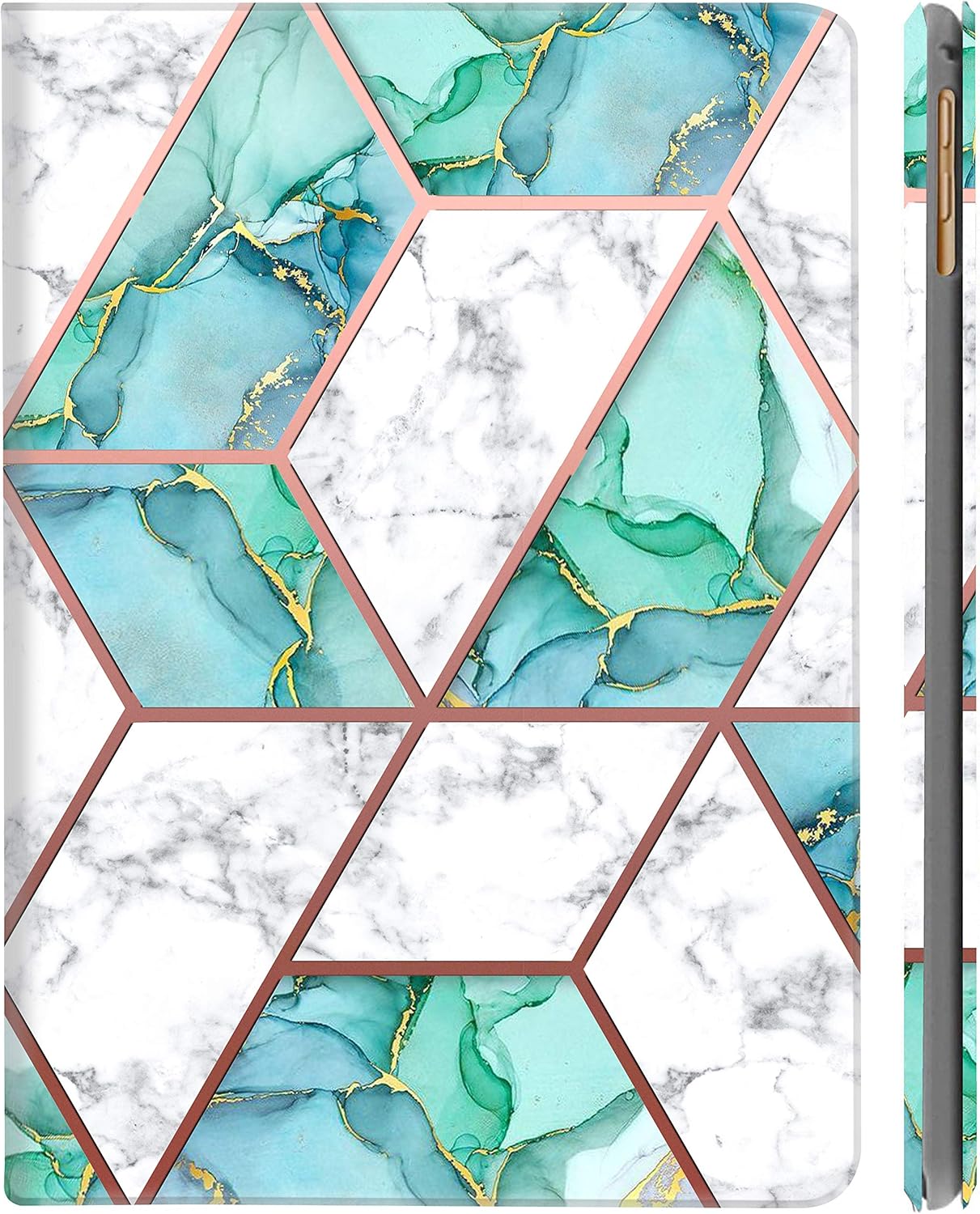 DuraSafe Cases iPad 10.9 Inch Air 5th 4th Marble Green Cover