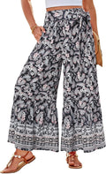 Wide Leg Palazzo Pants High Waisted Boho Summer Pants - Flowy Comfort