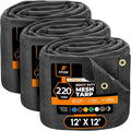 Xpose Safety Heavy Duty Mesh Tarp 12ft x 12ft (3-Pack) - Multipurpose