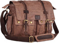 Canvas Satchel Bag 16 in Laptop Messenger - Durable Waxed Canvas