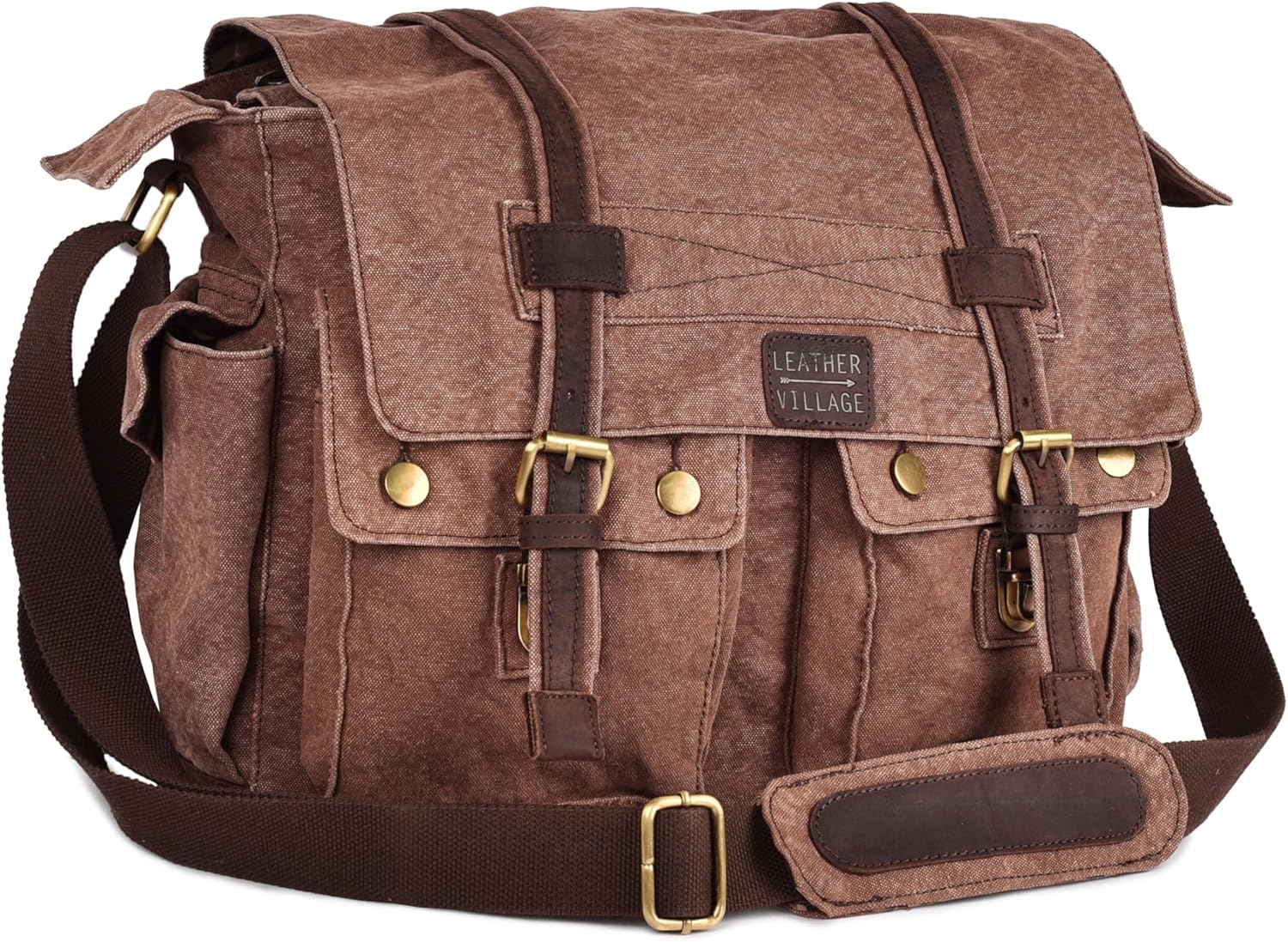 Durable Canvas Satchel Bag for 16 Inch Laptops and Essentials