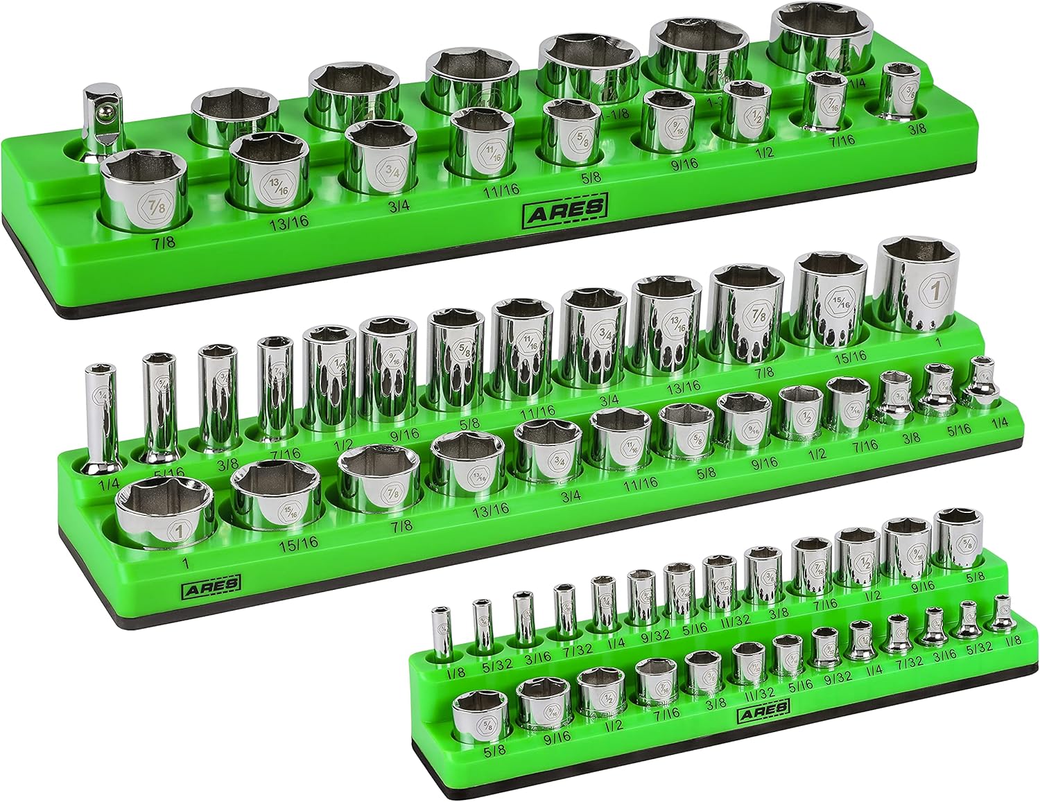 ARES 60037 Magnetic Socket Organizers Set for Efficient Storage