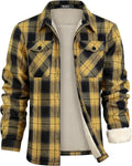 WULFUL Men's Flannel Fleece Jackets for Warm Winter Wear