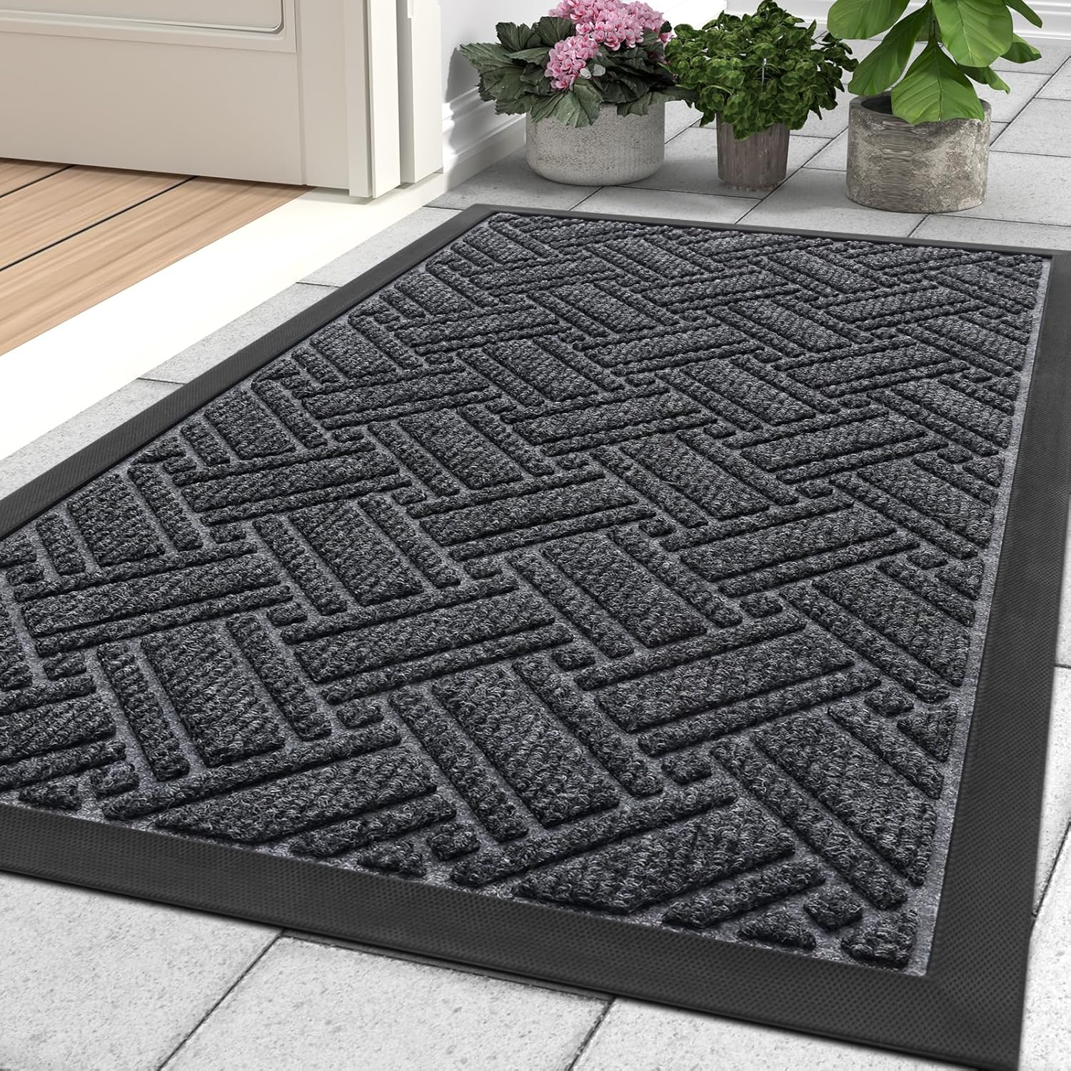 OLANLY Indoor Outdoor Mat: Sturdy Non Slip Waterproof Doormat