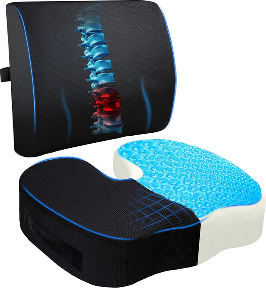 EcoNour Gel Seat Cushion | Ultimate Back & Butt Support