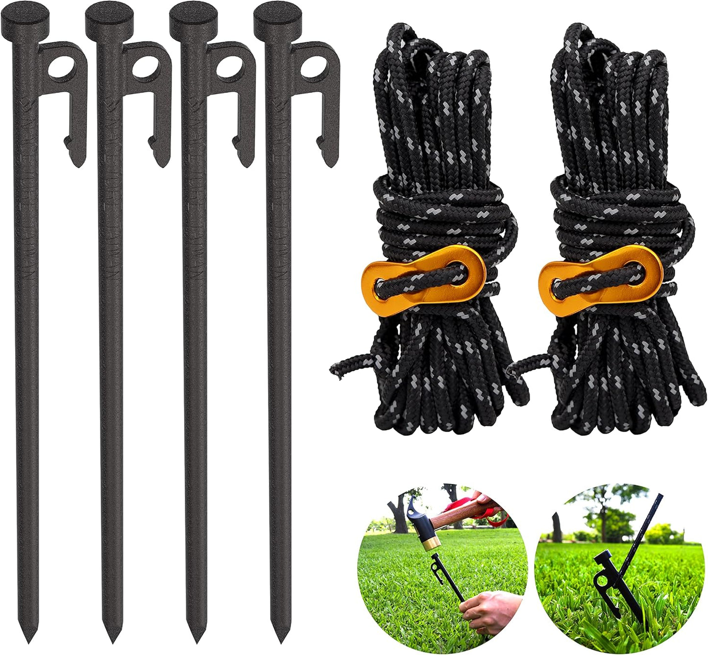 Secure Your Shelter: NACETURE Heavy Duty Tent Stakes
