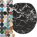 Sanilo Soft Close Toilet Seat ROUND - Quiet Slow Close Marble Black