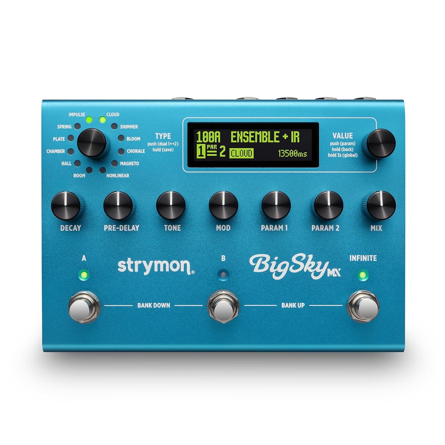 Strymon BigSky MX Reverb Pedal for Electric and Acoustic Guitar