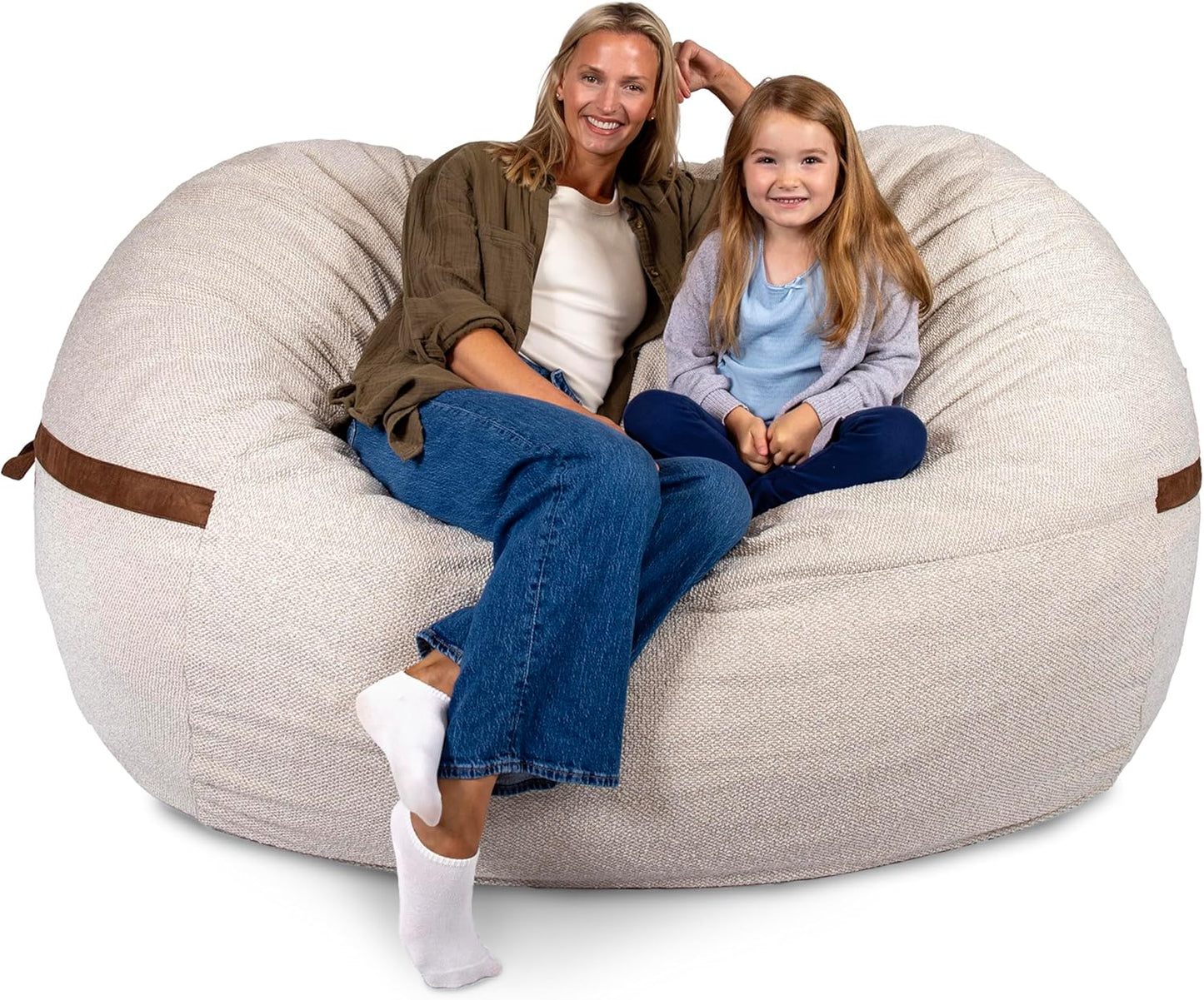 Big Joe Fuf 7Ft Giant Foam Bean Bag Chair for Ultimate Comfort