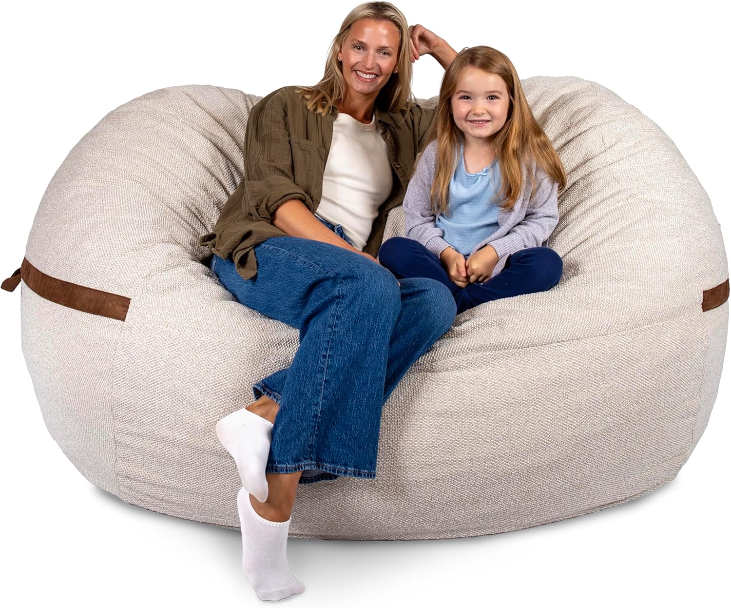 Big Joe Fuf 7Ft Giant Foam Bean Bag Chair for Ultimate Comfort