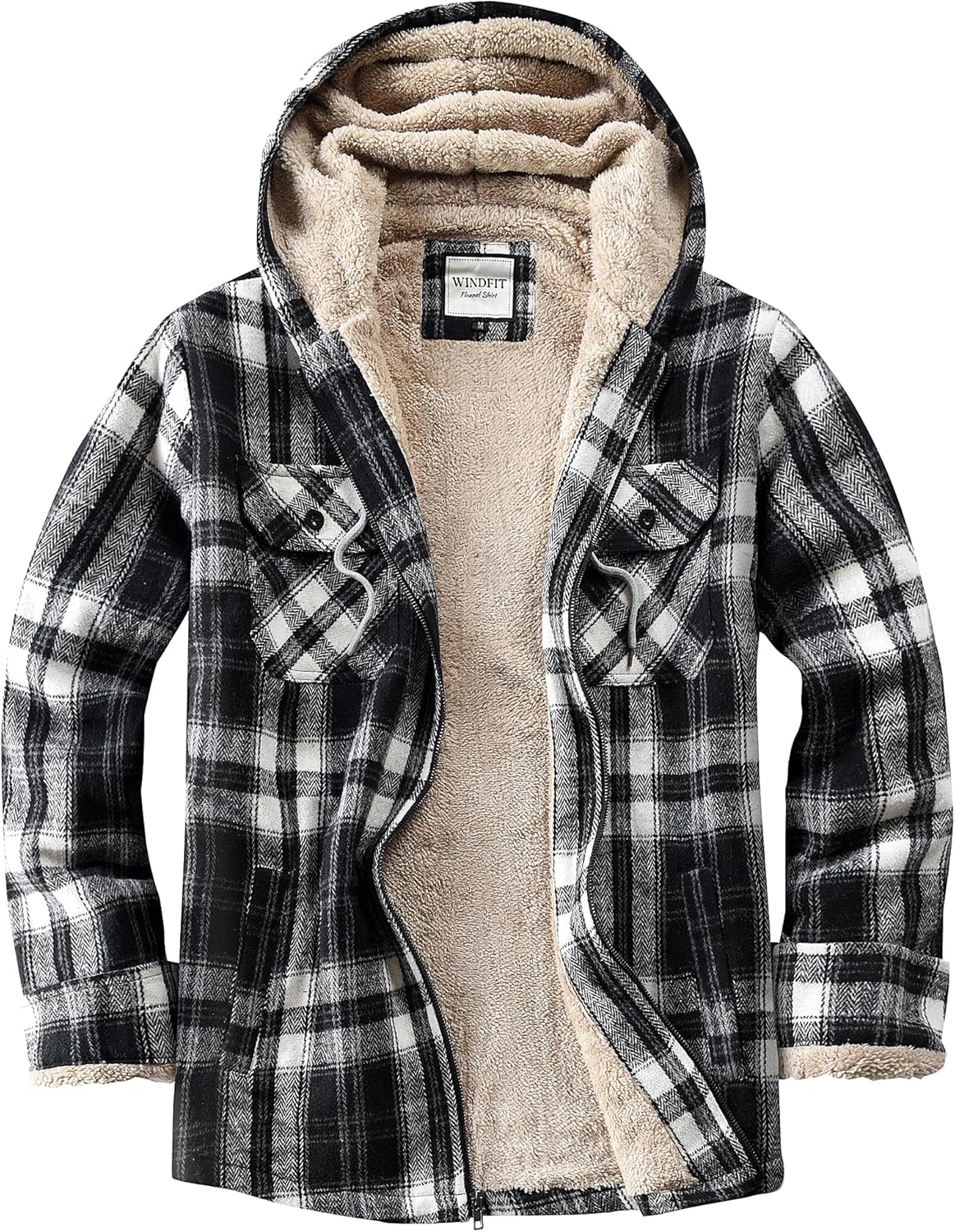 Women's Full Zip Fleece Flannel Jacket for Cozy Comfort