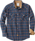 Dubinik Flannel Shirt for Men Western Pearl Snap Long (Style GW7G)
