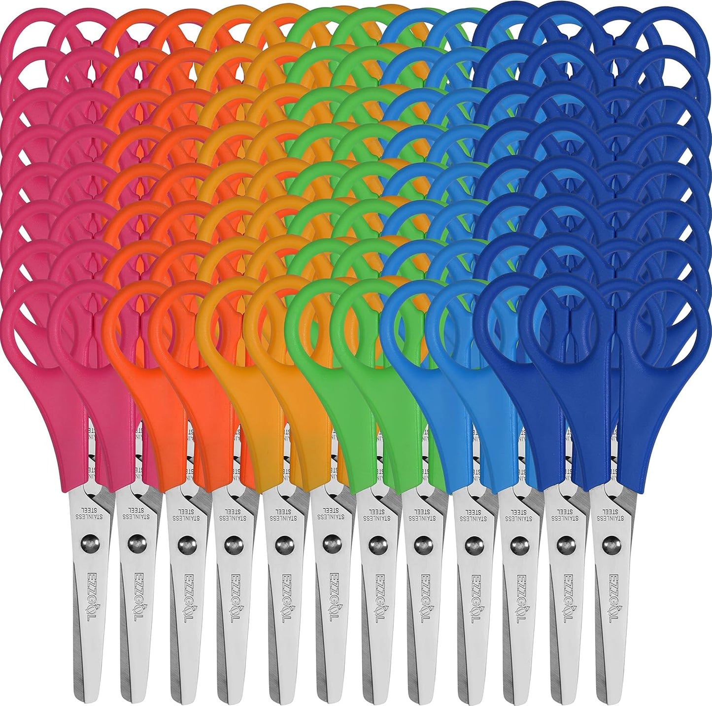 96 Pack 5ft Safety Blunt Tip Kids Scissors for All Purposes