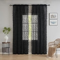 Elegant Black Floral Curtains for Living Room and Decor
