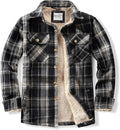 Men's Sherpa Lined Flannel Shirt Jacket - Warm Everyday Layer Shoes