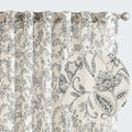 jinchan Floral Linen Blend Curtains 96 in Panels - Light Filtering