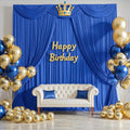 20ft x 10ft Wrinkle Free Royal Blue Backdrop Curtains - Smooth Photo