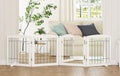 Freestanding Dog Gate with Walk Through Door - 80 in Wide Safety Fence