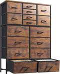 57H Dresser for Bedroom with Multiple Drawers - Large Fabric Storage
