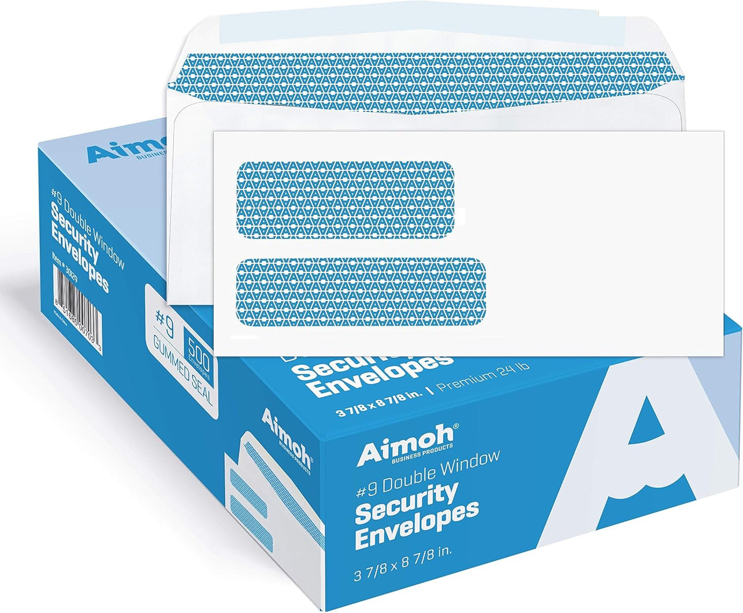 Aimoh Double Window Security Envelopes for Business Mailings