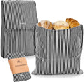 Beeswax Bread Bag Set - Reusable Cotton Bread Storage for Sourdough