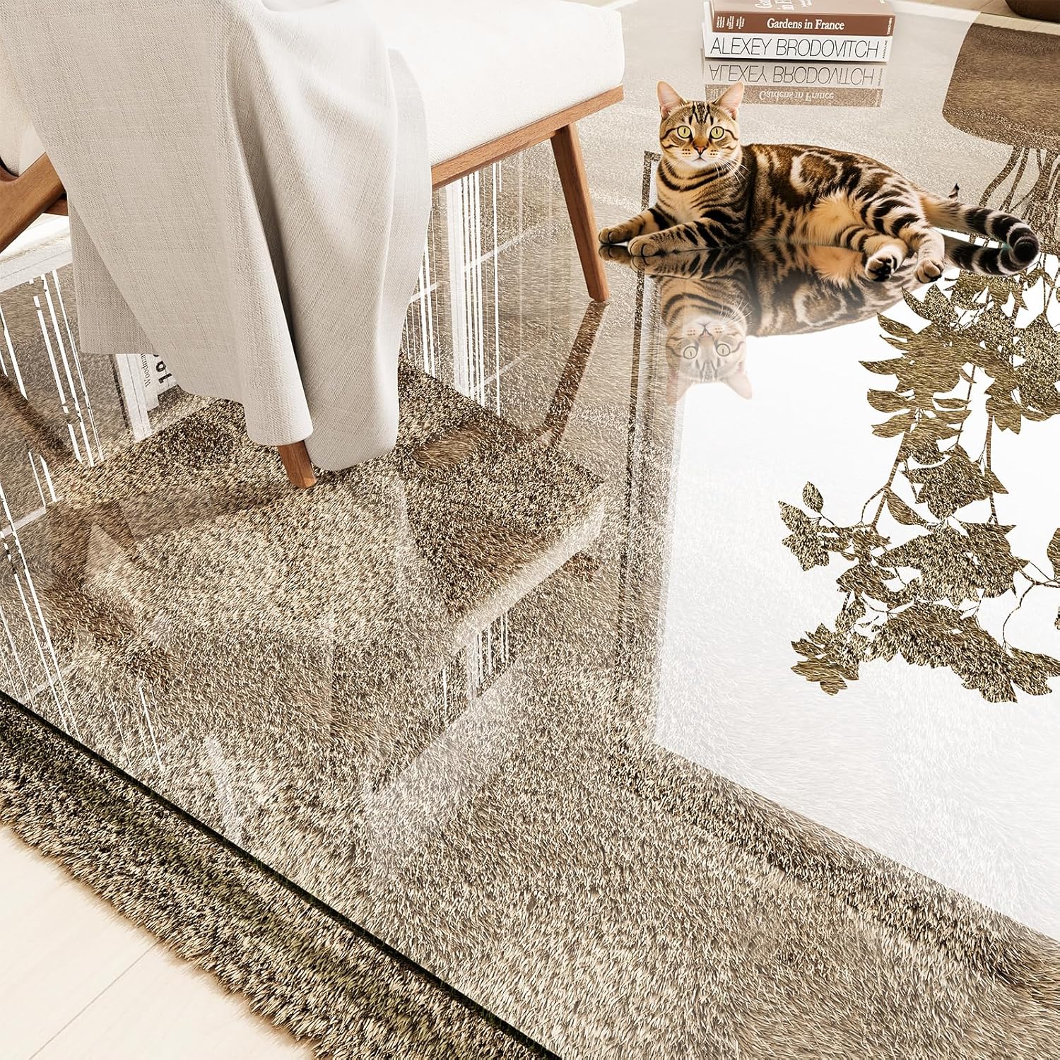 Tempered Glass Chair Mat 55x36 for Hardwood Floors & Carpets