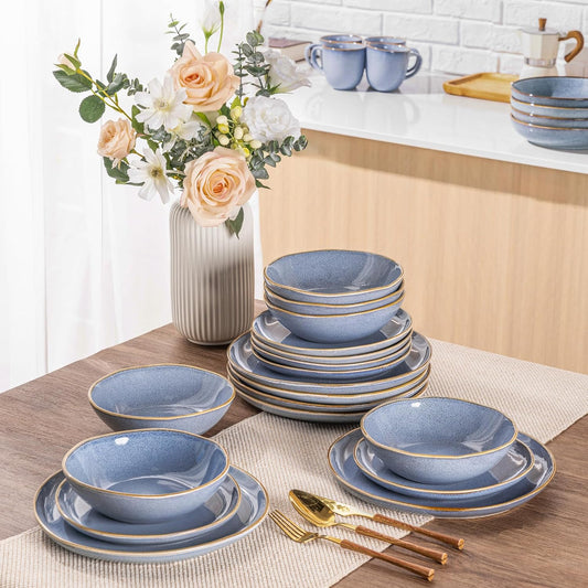 AmorArc Ceramic Dinnerware Set - Unique Handmade Plates & Bowls