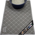 Cat Litter Box Mat 40x28 in Gray - Traps Litter and Protects Floors