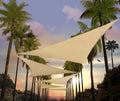 21 ft x 21 ft x 21 ft Beige Triangle Sun Shade Sail - 95% UV Block