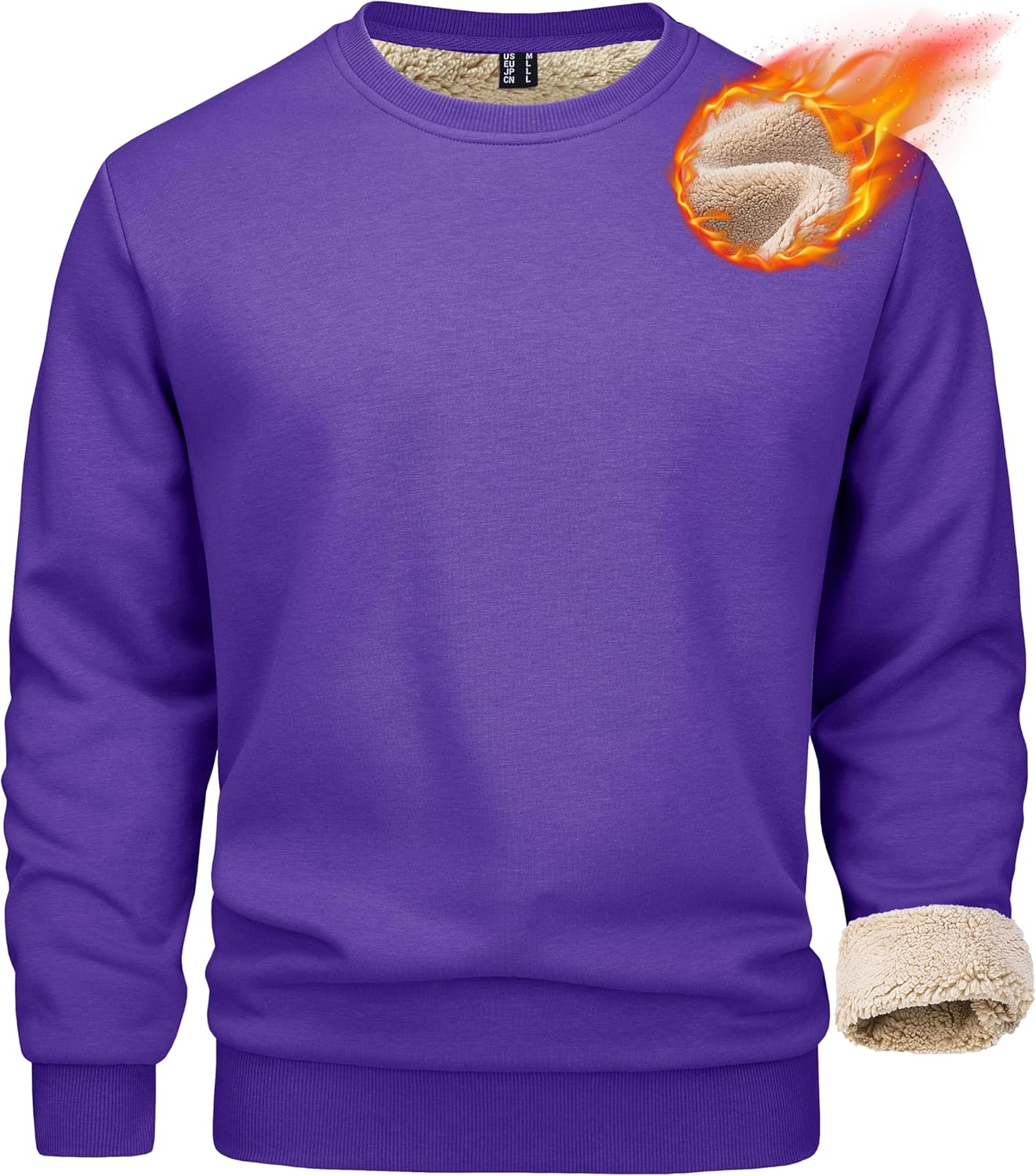 MAGCOMSEN Men's Sherpa Lined Sweatshirts for Ultimate Warmth