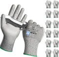 Cut Resistant Work Gloves 12 Pairs - ANSI A5 Protection