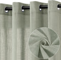 Sage Green Linen Curtains 90 Inch Length for Elegant Living Room