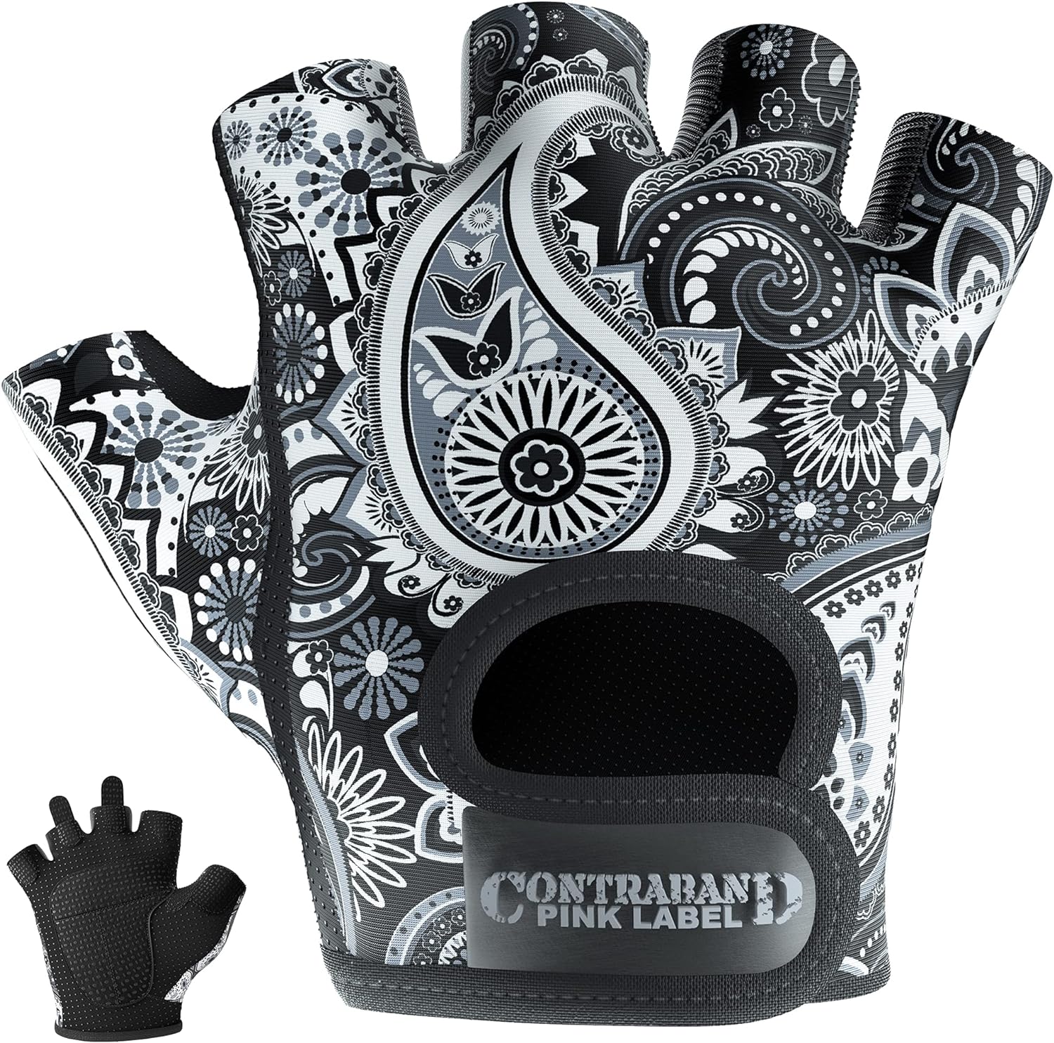 Contraband Pink Label Lifting Gloves - Griplock Silicone for Enhanced Performance