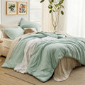 Full Size Comforter Set Sage Green - All-Season 7-Piece