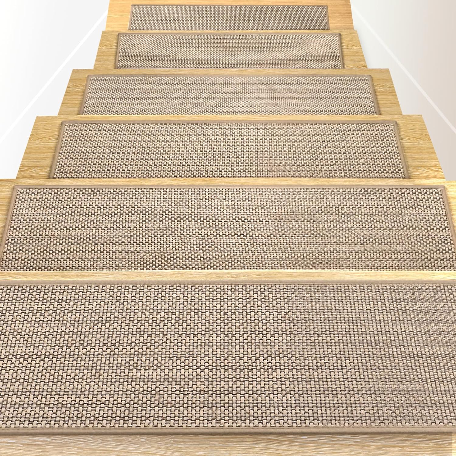 RIOLAND Non-Slip Stair Treads for Wooden Steps, 15-Pack