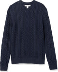 Men's Cotton Fisherman Cable Crewneck Sweater - Regular Fit