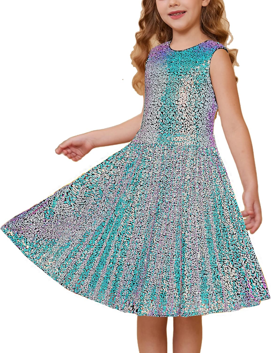 GRACE KARIN Girls Sequin Dress for Parties and Formal Events