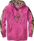 Women's Camo V-Neck Hoodie Pullover Sweatshirt - Cozy Fleece Fit