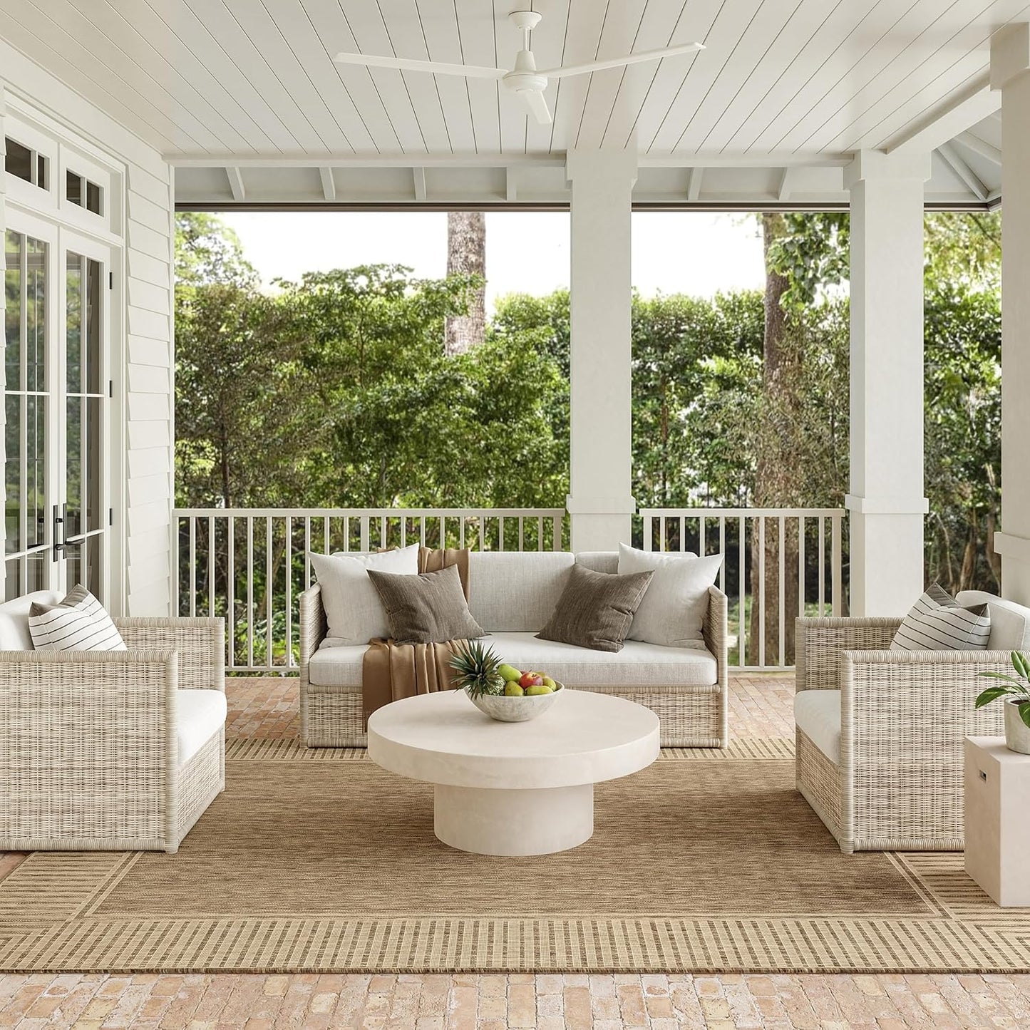 nuLOOM 8ft Square Outdoor Area Rug - Durable and Stylish Design