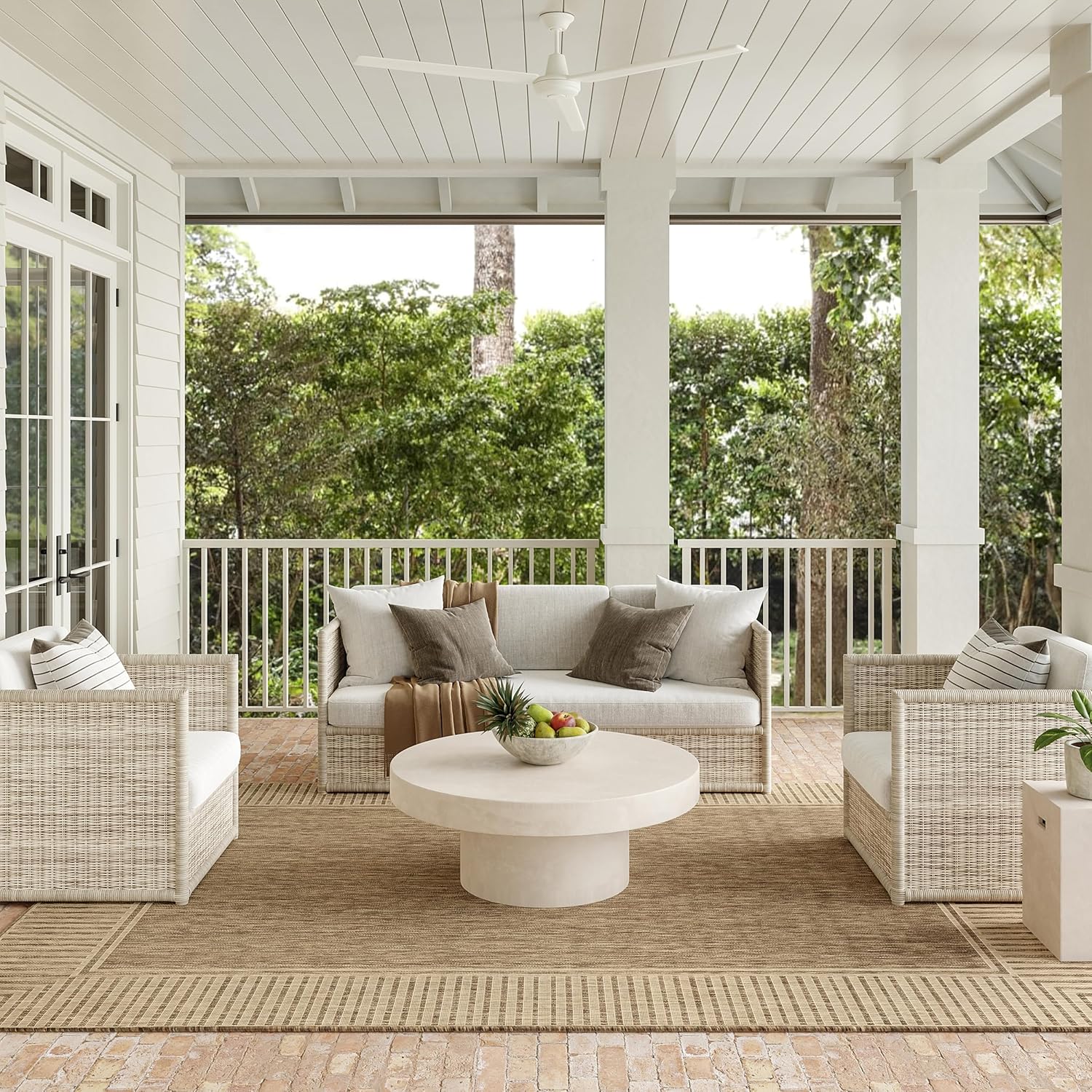 nuLOOM 8ft Square Outdoor Area Rug - Durable and Stylish Design