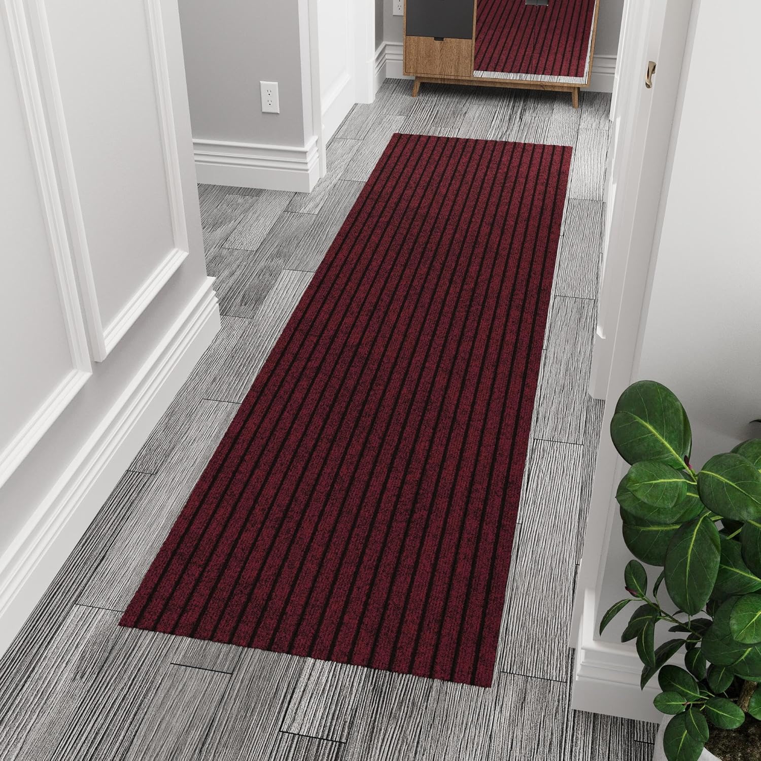 Ottomanson 2ft x 10ft Hallway Runner - Durable Non-Slip Rug Mat
