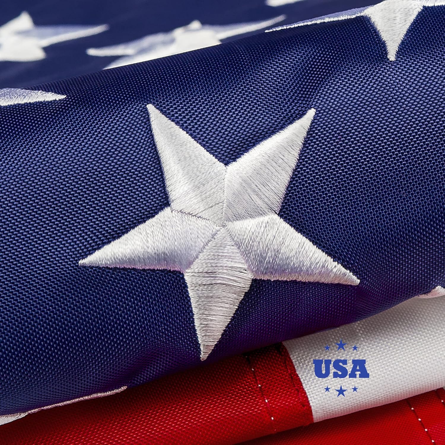 Top 5x8 ft American Flag for Outside - Heavy Duty Nylon Flag