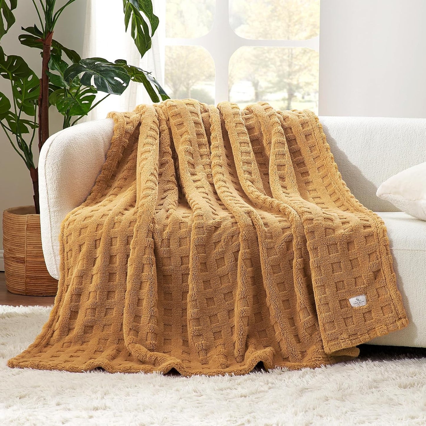 Cozy Bliss Soft Queen Size Waffle Blanket for All Seasons