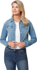 Jessica Simpson Womens Plus Denim Stretch Denim Jacket - Flattering is