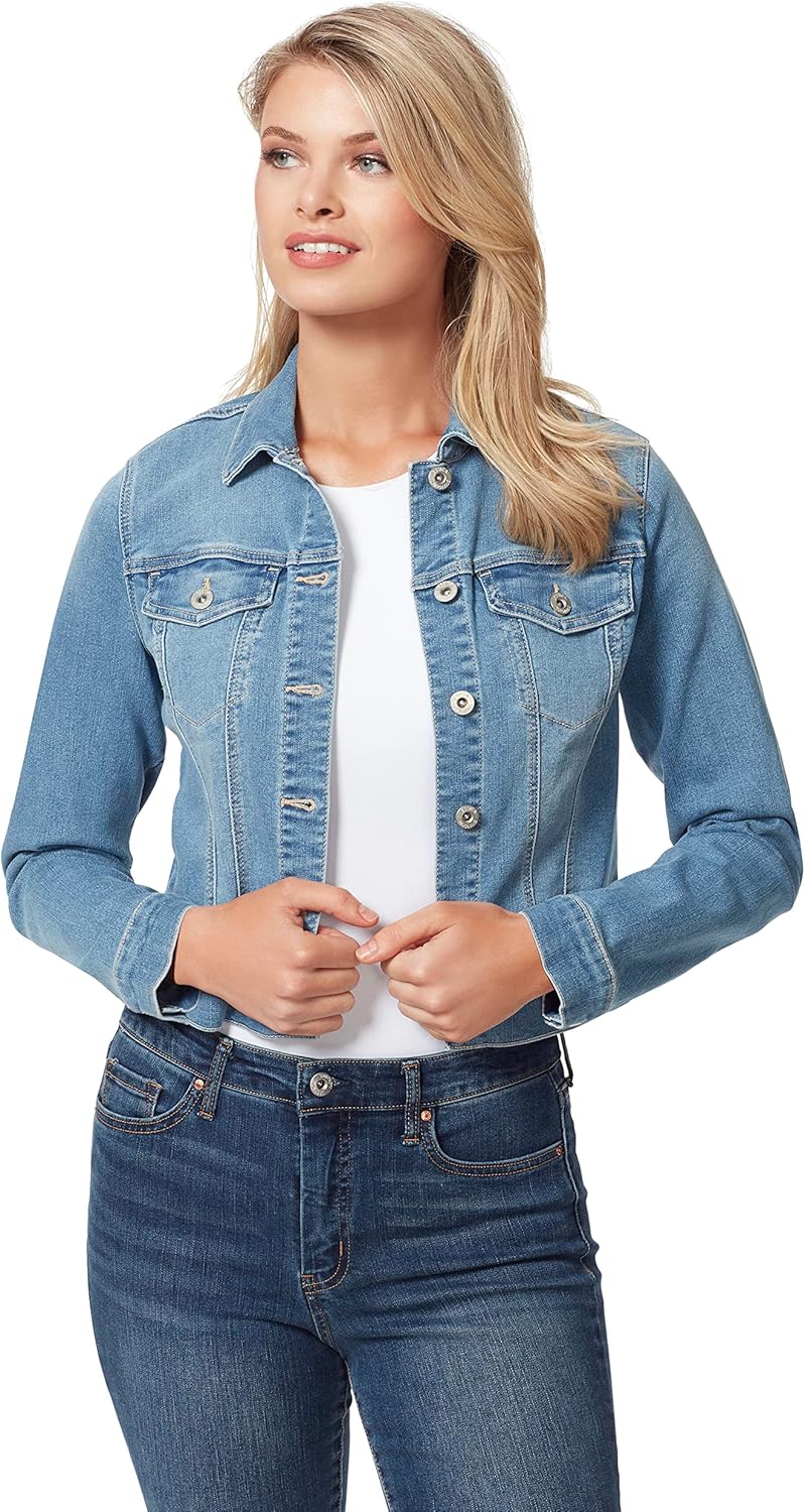 Jessica Simpson Womens Plus Denim Stretch Denim Jacket Review