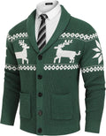 Men's Shawl Collar Cardigan Sweater Slim Fit Cable