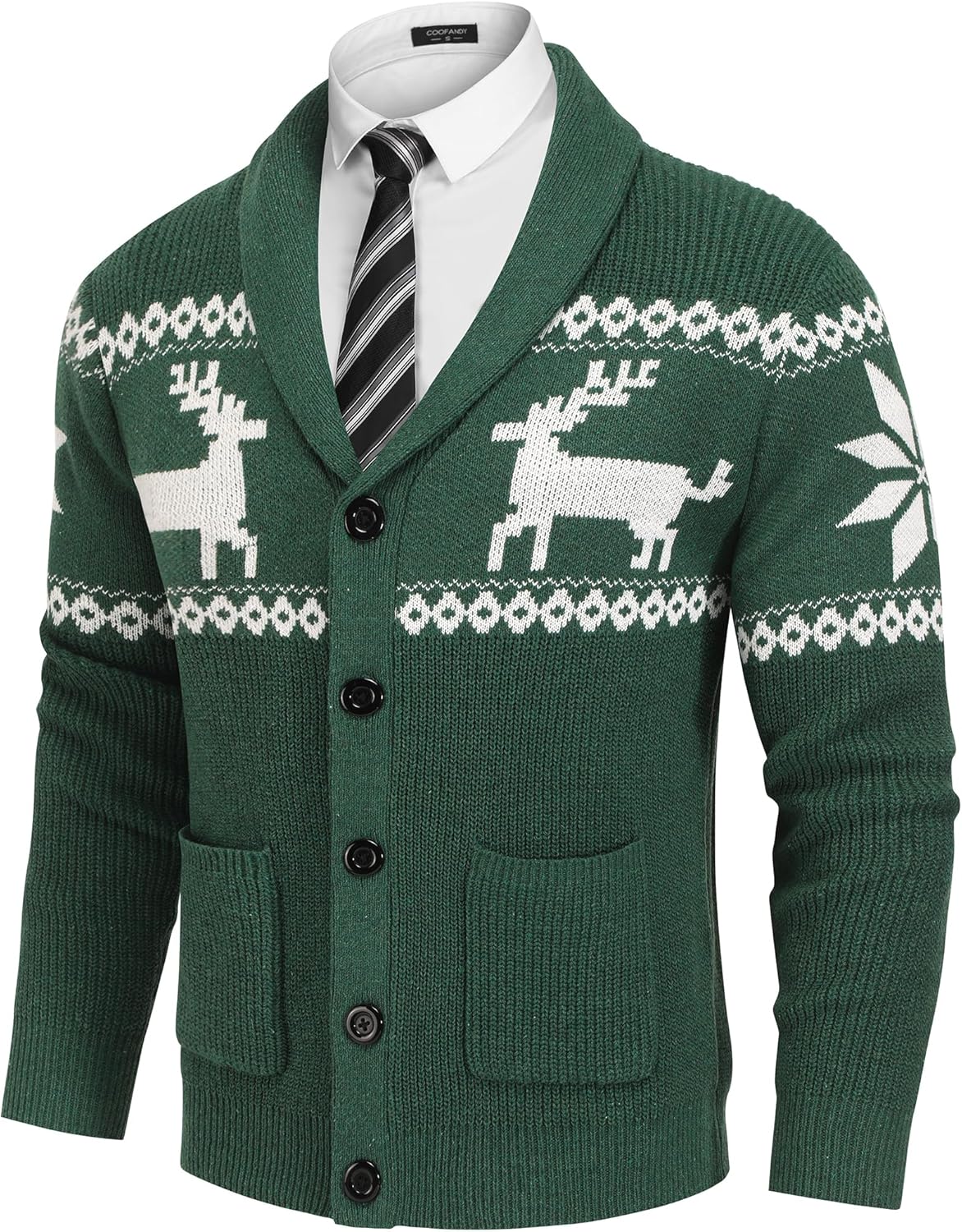 COOFANDY Men's Shawl Collar Cardigan Sweater for Stylish Comfort