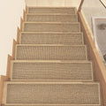 Stair Treads Non Slip 15 PCS Beige 8x30 in - Thick Linen Runners