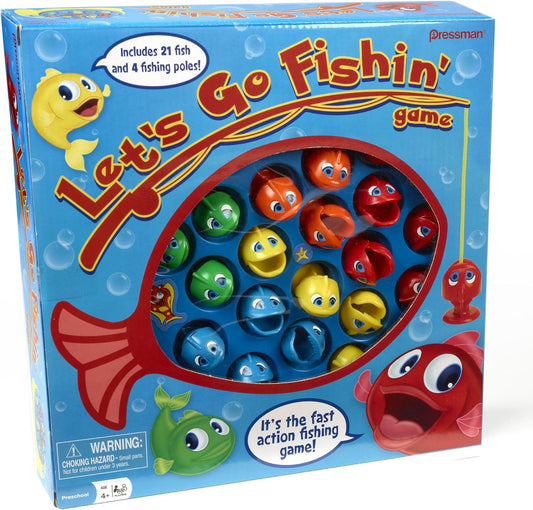 Pressman Let's Go Fishin' Game - Fast-Action Fun for 1-4 Players!