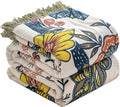 Boho Cotton Throw Blanket 60in x 80in - Ultra-Soft All-Season Quilt
